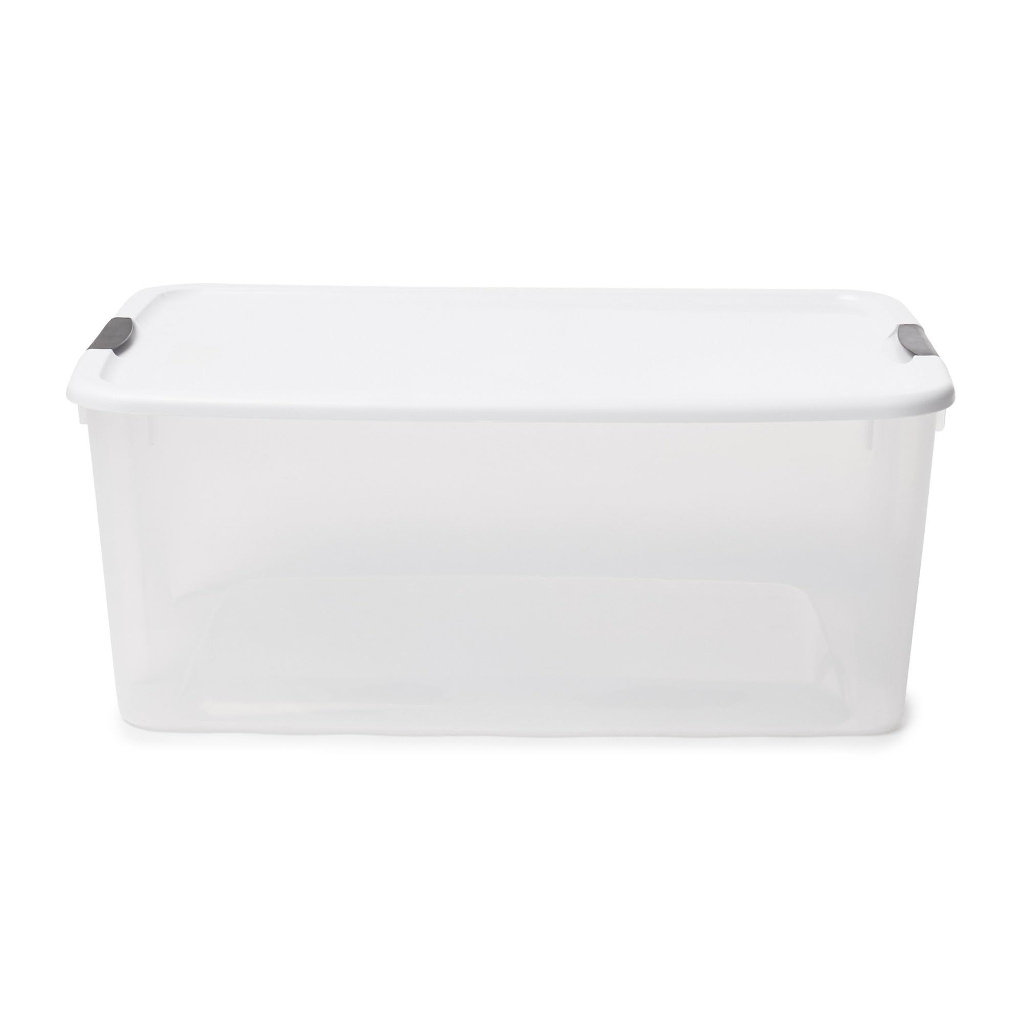 Sterilite 12-Pack 116 Quart Ultra Latching Storage Boxes - Stackable Clear Plastic Bins for Clothes, Toys & Home Organization - Perfect for Closet, Garage & Seasonal Storage