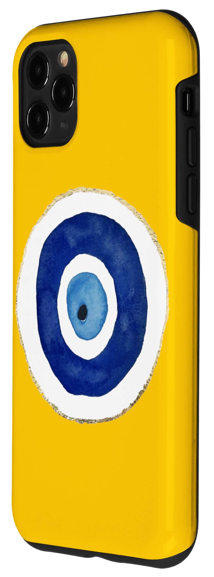 iPhone 11 Pro Max Case with Evil Eye Design - Yellow Protective Cover for Shock Absorption | Perfect for Daily Use, Travel & Gift Giving