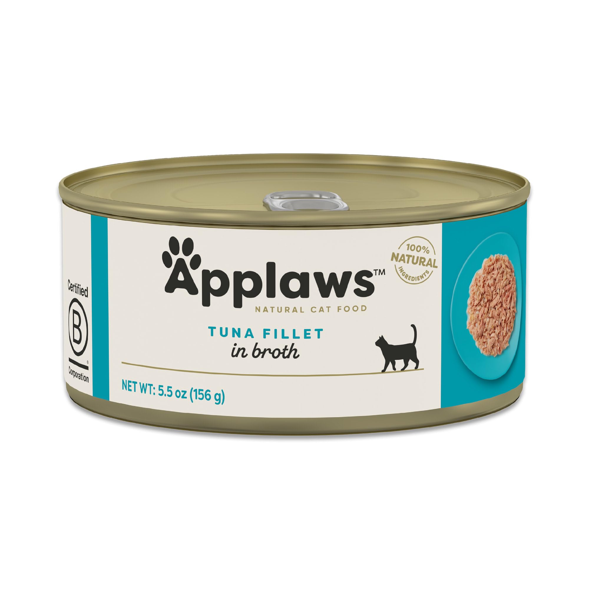 Applaws Premium Tuna Fillet in Natural Juice - 24 Pack of 5.5oz Cans - High Protein Cat Food for Indoor & Outdoor Cats - Perfect for Mealtime, Travel & Emergency Pet Supplies