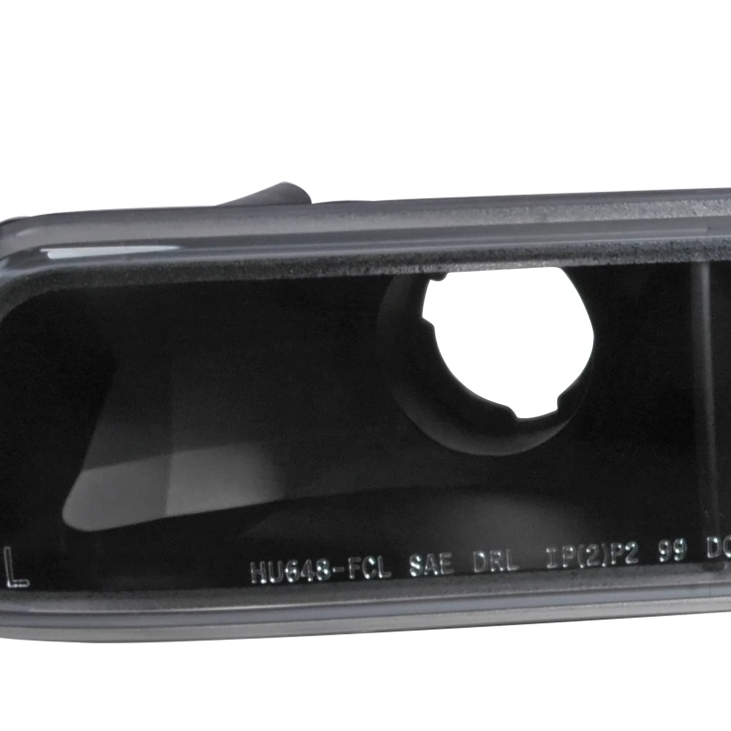 Spec-D Tuning Black Housing Clear Lens LED Halo Projector Headlights with Bumper Lights - Compatible with 1999-2006 GMC Sierra 1500/2500/3500 - Left & Right Pair Headlight Assembly - Upgrade for Night Driving & Off-Road Adventures