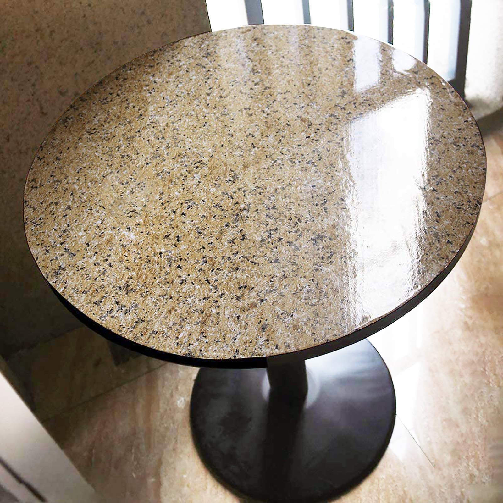 GloryTik Brown Marble Contact Paper - 17.7''x118'' Self Adhesive Peel & Stick Wallpaper | Granite Look Glossy Vinyl Film | Thick Waterproof for Kitchen Countertops, Bathroom, Cabinets & Furniture Decor | Easy DIY Home Improvement & Renovation