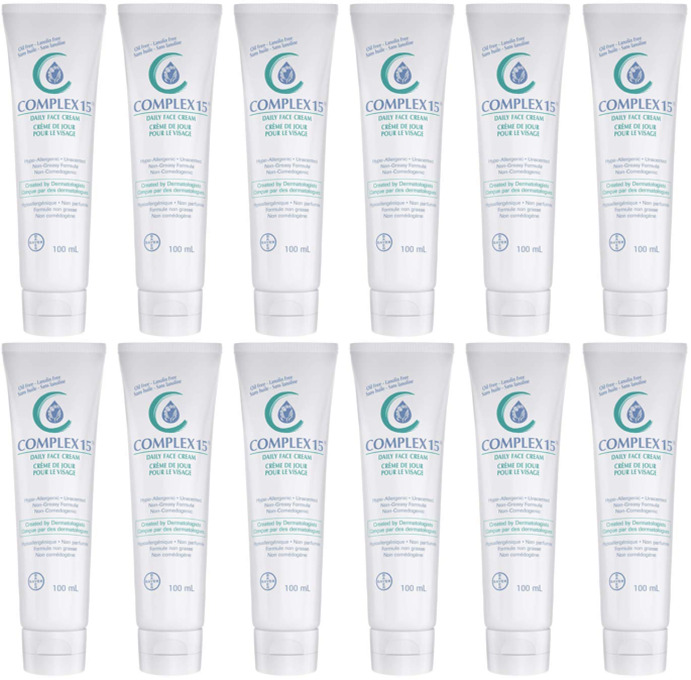 Daily Face Moisturizing Cream 3.4oz (100ml) - Pack of 12 Sealed Jars - Hydrating & Nourishing Skincare for Dry Skin - Perfect for Daily Use, Travel & Gift Sets