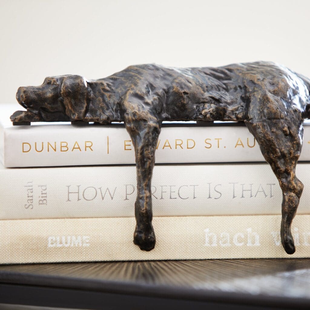 Bronze Lazy Dog Sculpture - Handcrafted Home Decor Statue by Cyan Design 06234 | Perfect for Living Room, Garden & Office Decoration