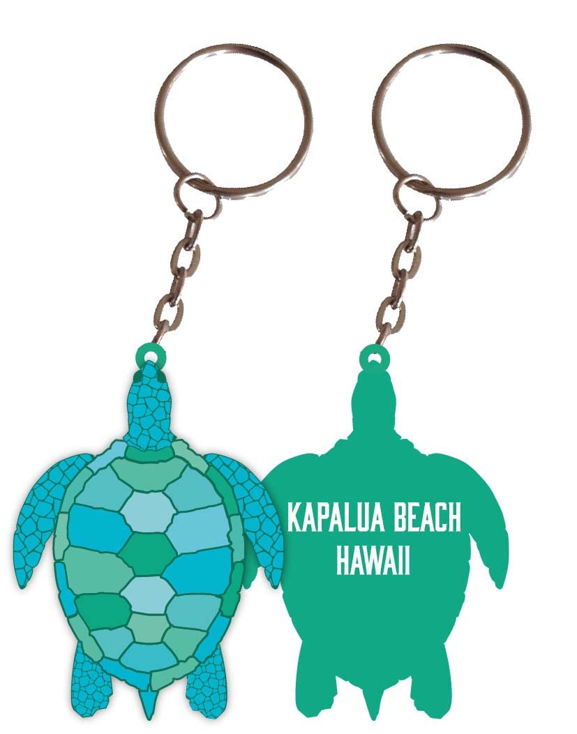 Hawaii Turtle Metal Keychain - Kapalua Beach Souvenir - Perfect for Travel Gifts & Beach Lovers