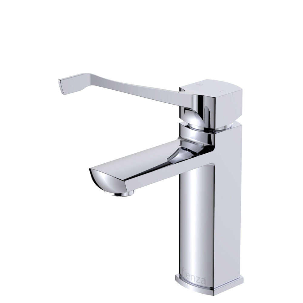 Fienza 218103D Koko Care Basin Mixer Tap Chrome - Modern Bathroom Faucet for Sink, Single Handle Waterfall Spout, Easy Installation (Perfect for Home, Hotel & Restaurant Bathrooms)