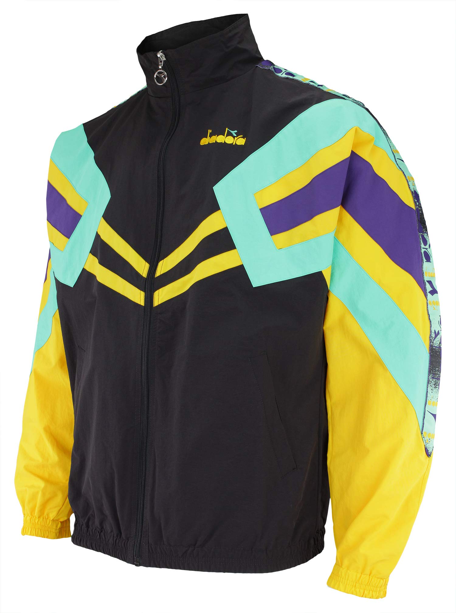 Diadora Men's Full Zip Jacket - Lightweight Windbreaker for Running, Hiking & Outdoor Activities | Water-Resistant & Breathable Sportswear