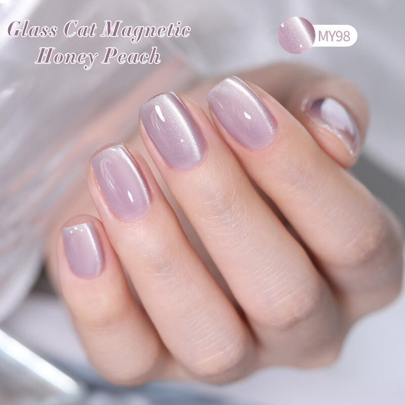 MY96 Honey Peach Magnetic Gel Polish - 10ml Water Light Cat Nail Art for Salon & Home Manicure - Perfect for Special Occasions & Everyday Wear