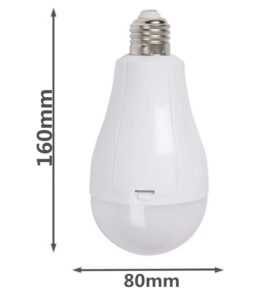 15W Rechargeable Emergency LED Light Bulbs - 2 Pack with Built-in Battery Backup for Power Outages, Camping, Hiking & Home Safety (Portable Power Failure Lighting Solution)