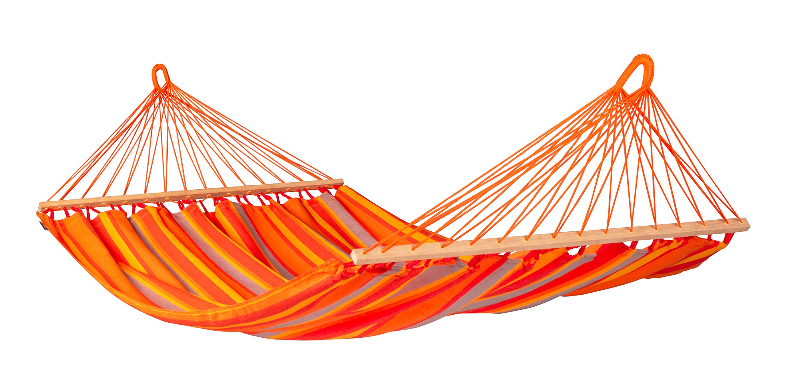 La Siesta® Alisio 2-Person Hammock with Spreader Bar - Weatherproof Outdoor Hanging Bed for Backyard, Beach & Camping - Supports 355 lbs - Double Hammock with Toucan Design - Perfect for Relaxing in Garden, Patio or Travel