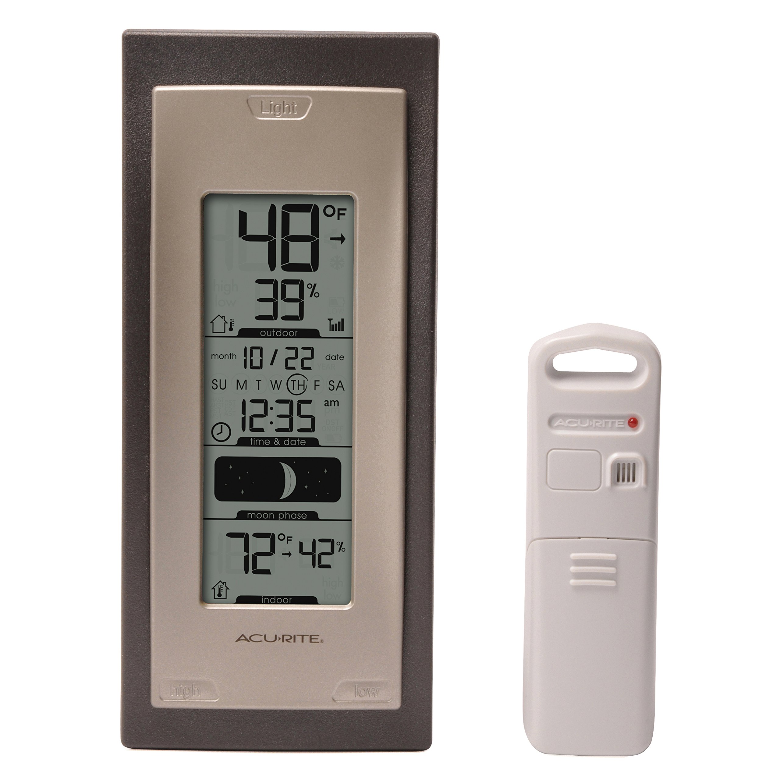 AcuRite 00592A4 Wireless Indoor Outdoor Thermometer with Humidity Sensor - Monitor Home, Greenhouse & Office Temperature & Humidity Levels