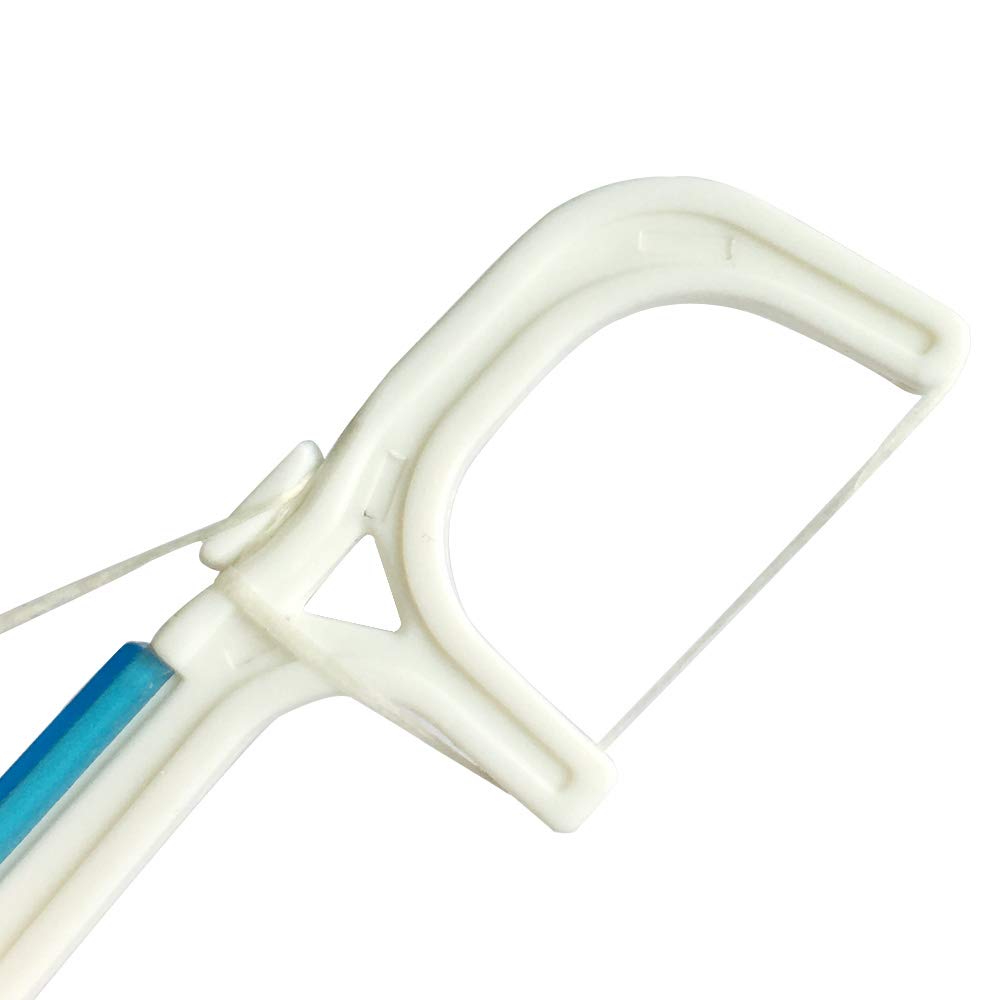 30M Self-Cut Dental Floss Sticks - Mint Flavored Waxed Toothpicks for Teeth Cleaning | Oral Hygiene Essential for Travel, Office & Home Use