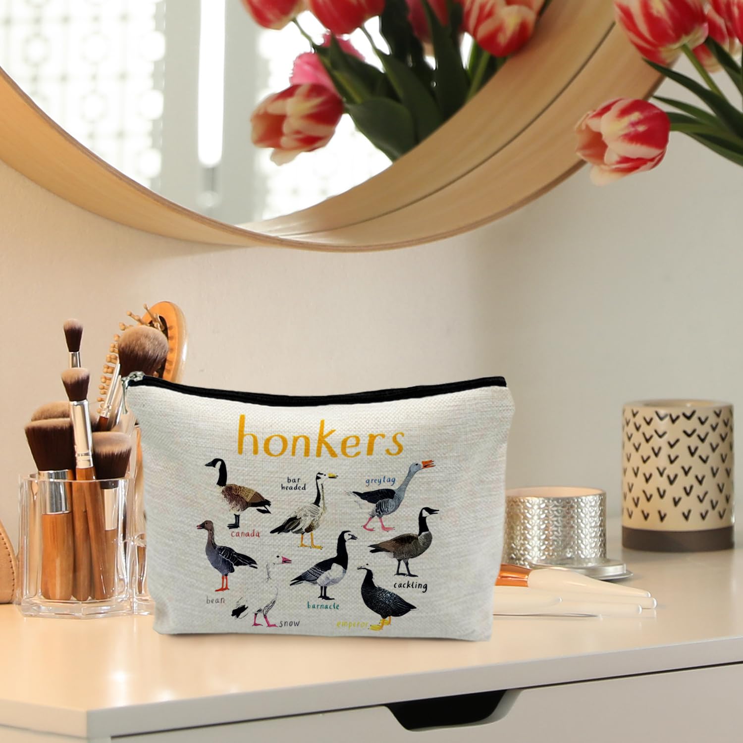 Funny Woodpecker Makeup Bag for Women - Perfect Bird Watching Gift for Bird Lovers