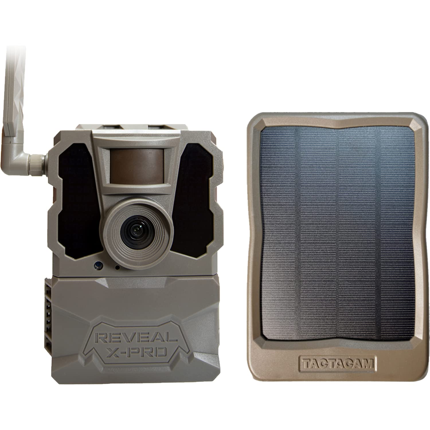 TACTACAM Reveal X PRO Cellular Trail Camera for Verizon & AT&T - No Glow, GPS Tracking, LCD Screen, HD Photos & Videos (X-PRO + Solar Panel) - Ideal for Wildlife Monitoring, Hunting, and Outdoor Security