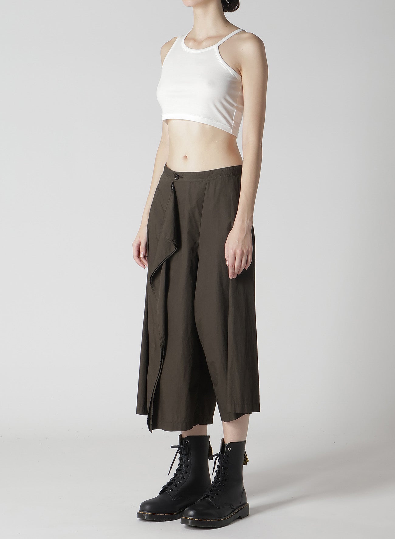 Stylish Cotton Broad Garment Dyeing Skirt Pants for Women - Comfortable & Breathable Casual Wear for Office, Travel & Everyday Outfits