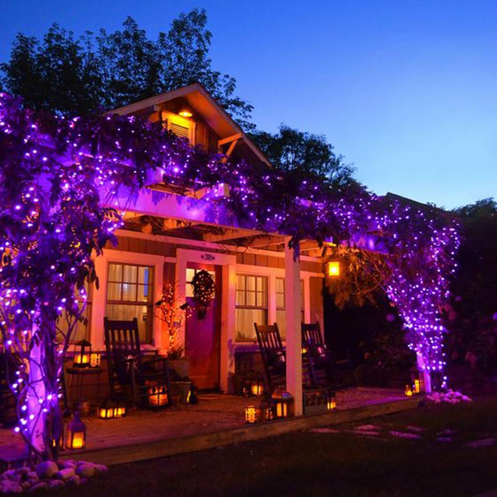 25FT Black C7 String Lights with 25 Clear Bulbs - Indoor/Outdoor Halloween & Christmas Decor - Perfect for Patio, Garden, Party, and Holiday Lighting