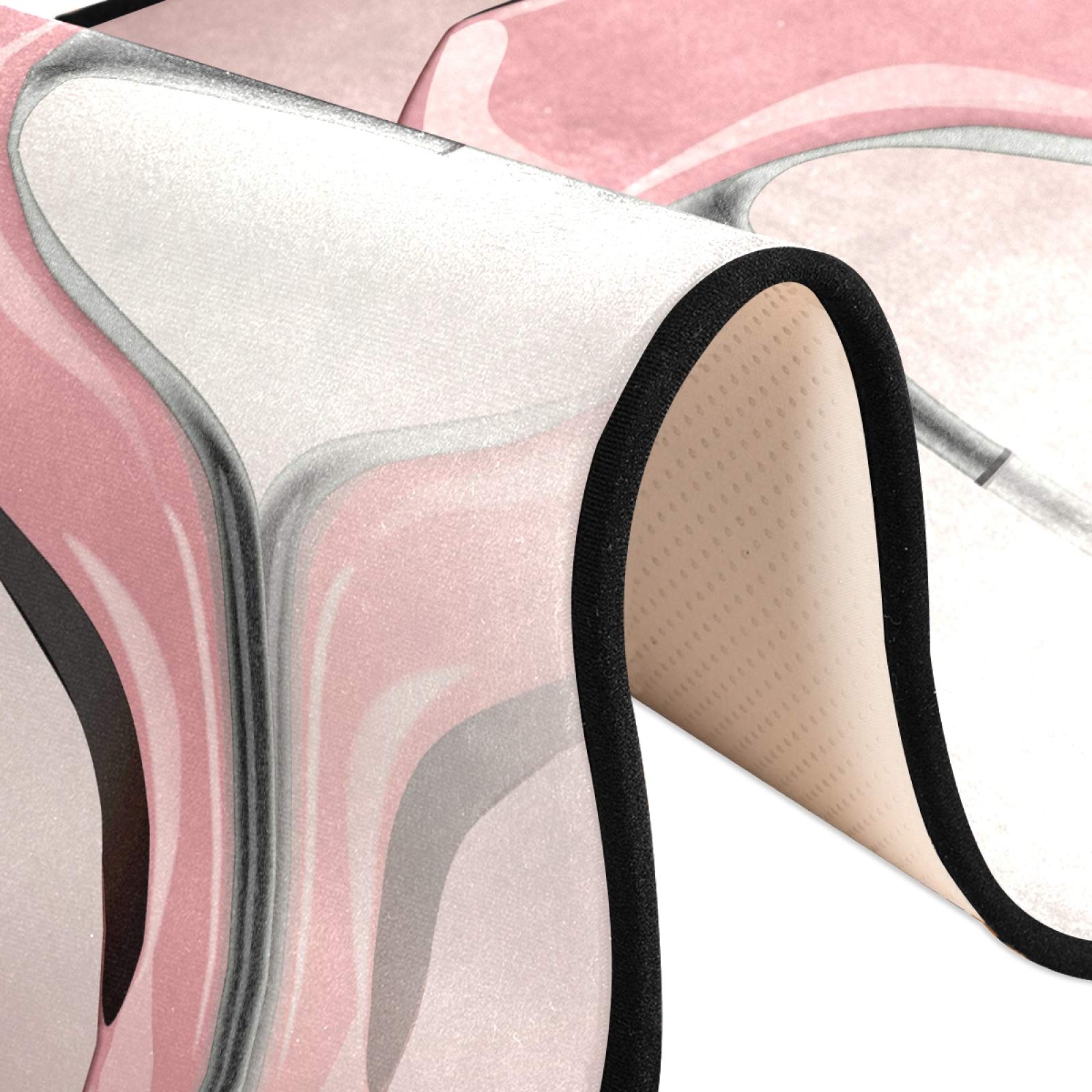 Non-Slip Pink Butterfly High Heel Runner Rug 2'x6' - Soft Hallway Carpet for Living Room, Bedroom, Bathroom & Entryway - Perfect for Home Decor, Wedding Aisle & Photo Backdrops