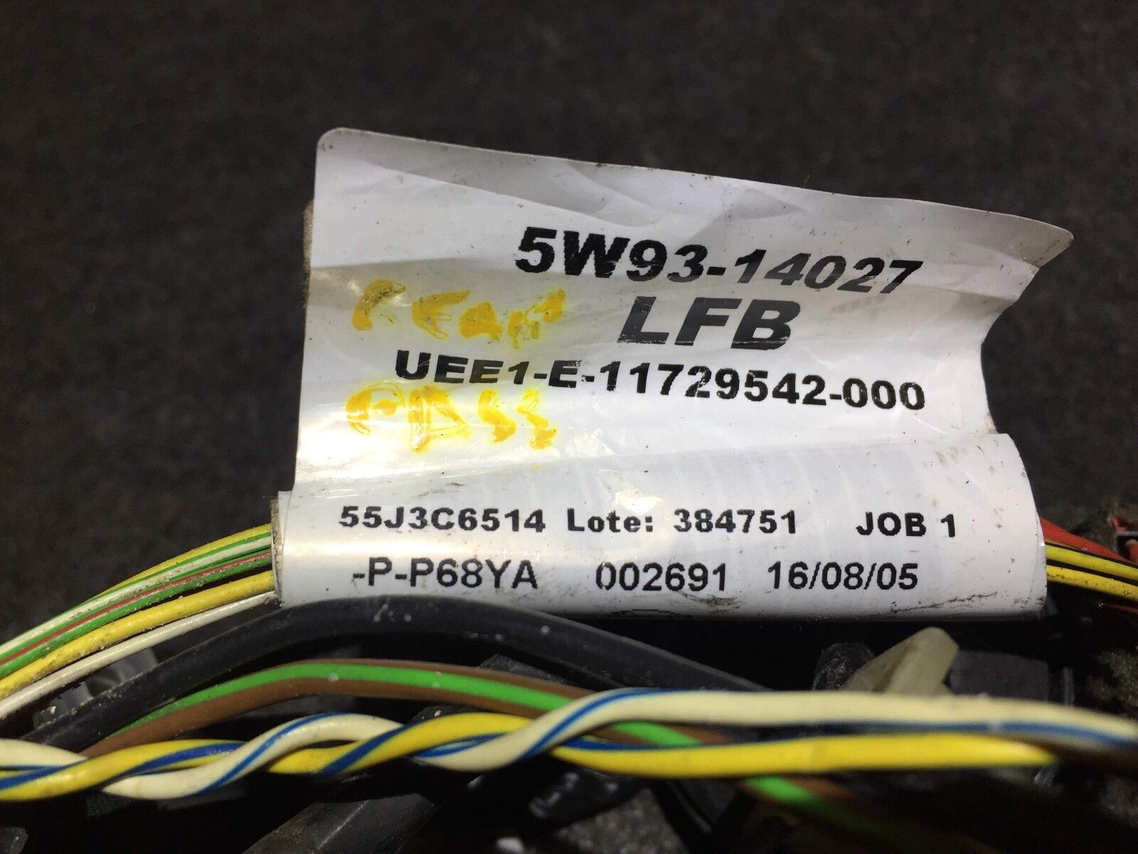 2004-2009 Jaguar XJ8 Rear Right Door Wiring Harness OEM Replacement - Perfect for Electrical Repairs & DIY Installations