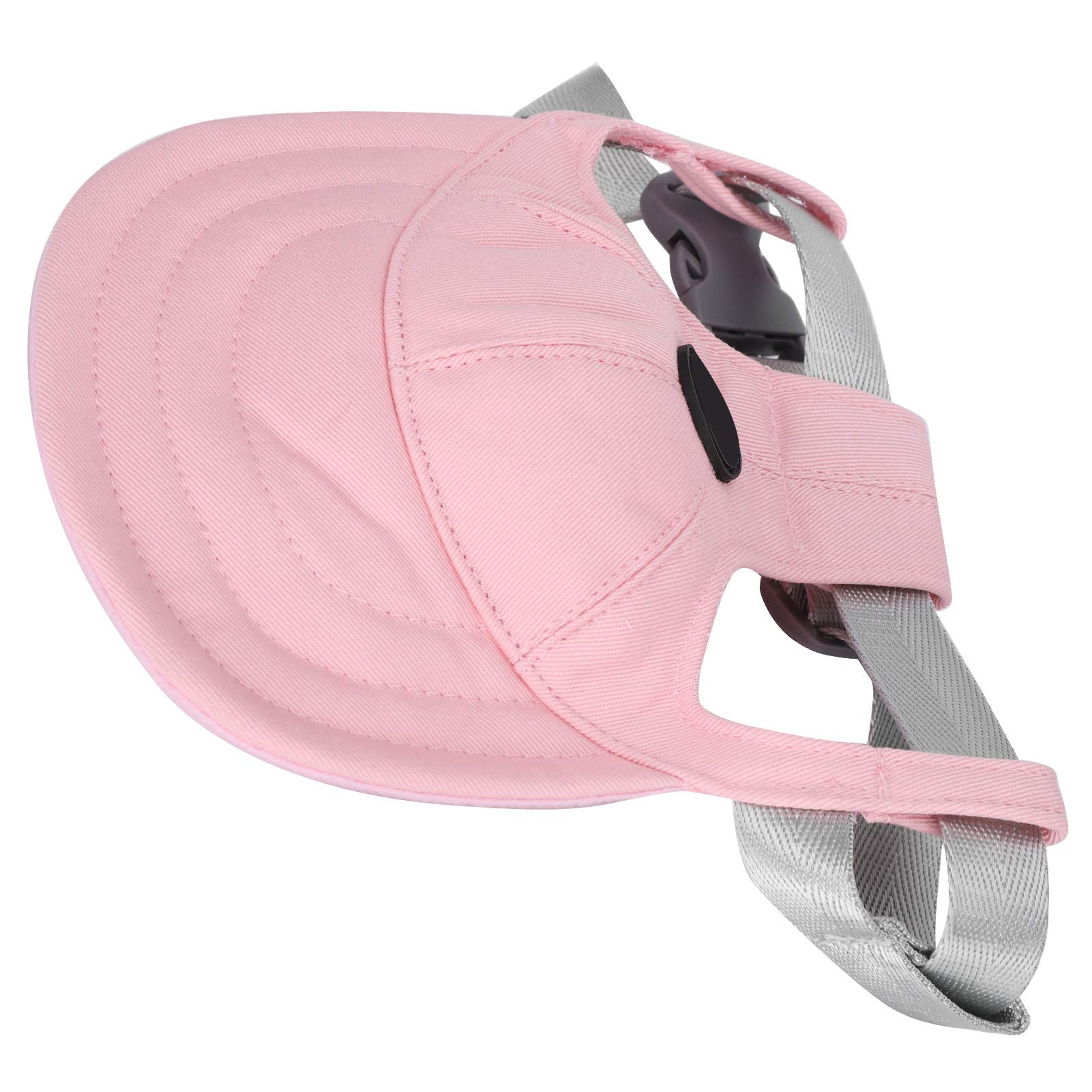 **Zerodis Adjustable Dog Baseball Cap with Ear Holes - Sun Protection Visor Hat for Small Dogs & Puppies - Perfect for Outdoor Sports, Walks, and Beach Trips**