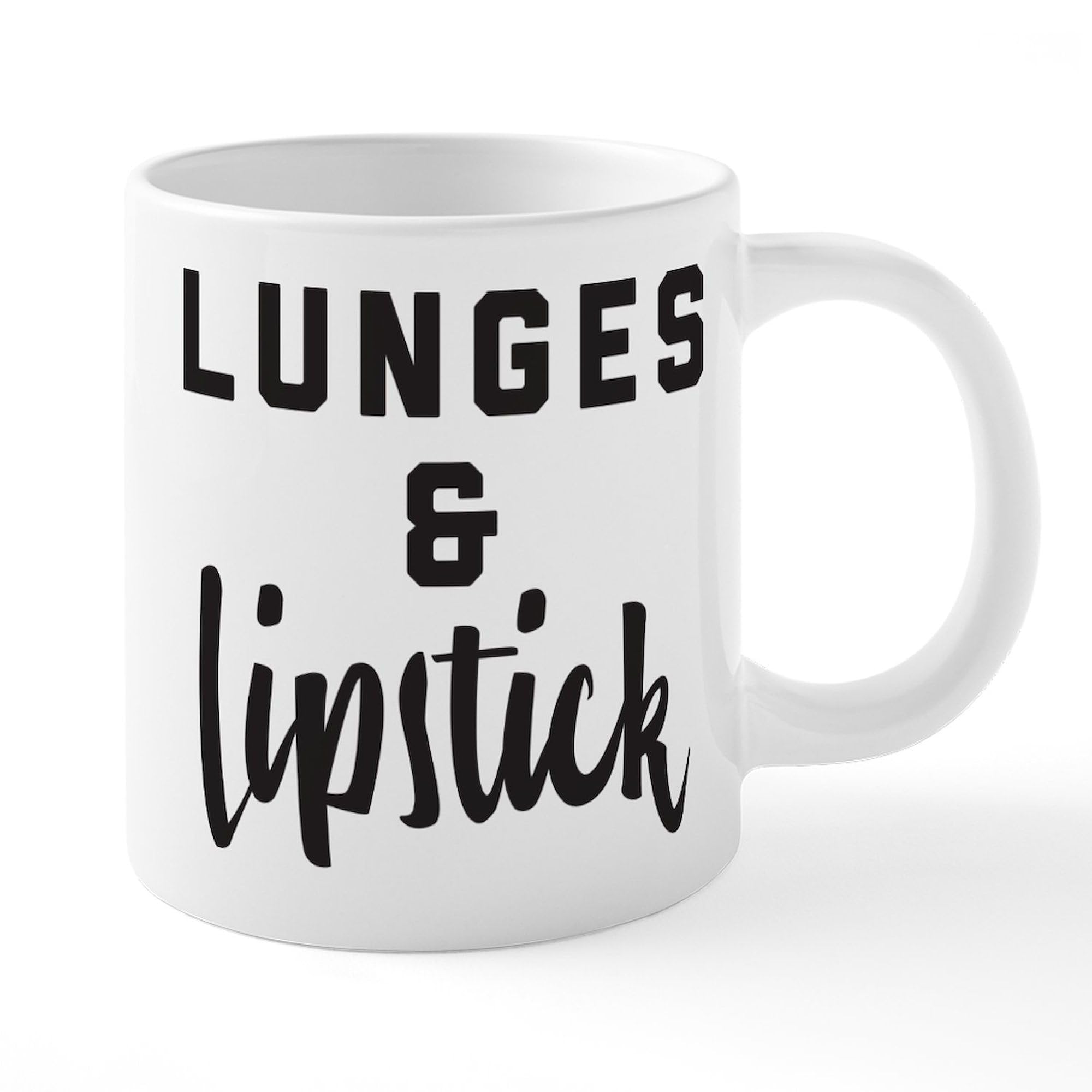 Lunge And Lipstick 20oz Ceramic Coffee Mega Mug - Large Capacity Coffee Cup for Home, Office & Gifts - Funny Novelty Drinkware for Tea, Hot Chocolate & Beverages