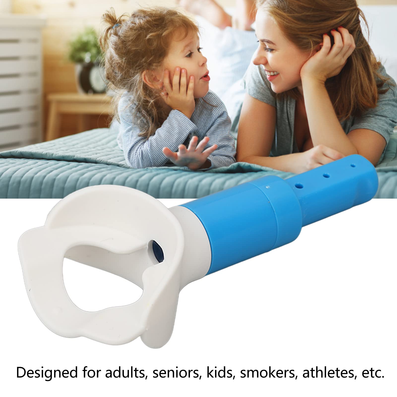 Portable Sinus & Lung Trainer Device - Lightweight Abdominal and Breathing Exerciser for Sinus, Allergy & Asthma Relief (Blue) | Perfect for Home, Gym & Travel Workouts