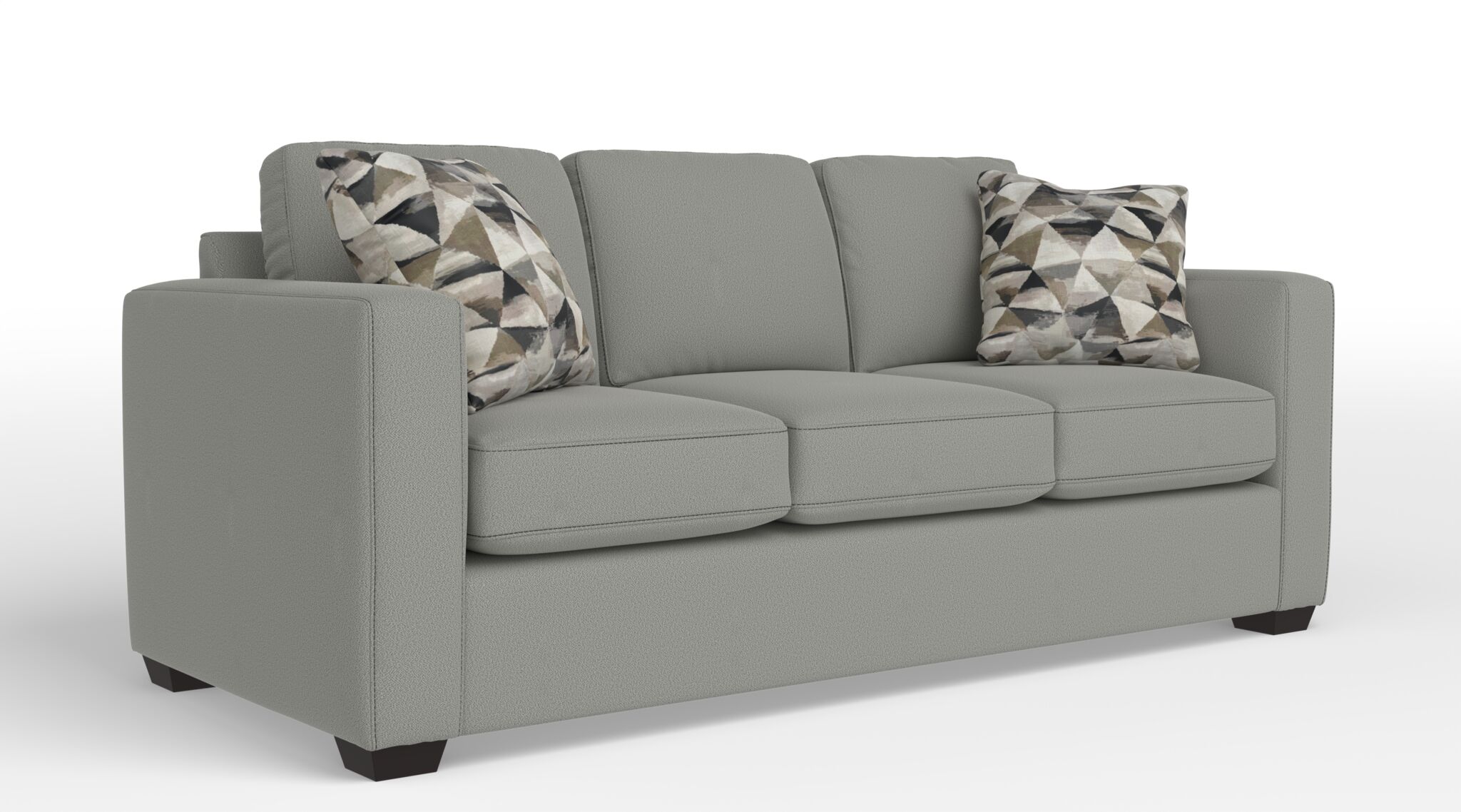 Caleb Queen Sofa Bed with Innerspring Mattress - Jacob Light Grey | Convertible Sleeper Sofa for Small Spaces | Perfect for Guest Rooms, Apartments & Dorm Living