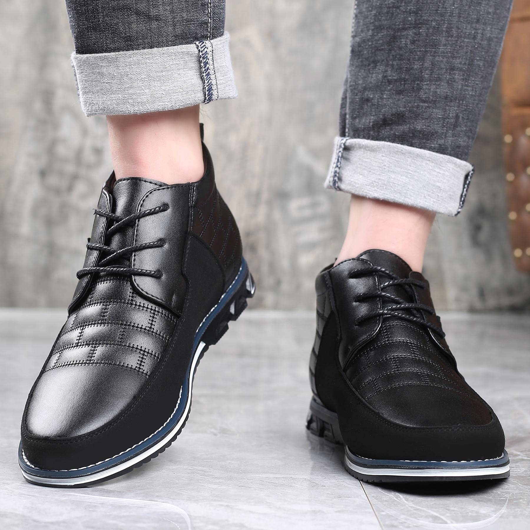 COSIDRAM Men's Casual High-Top Loafers - Comfortable Walking Sneakers Boots for Men | Perfect for Daily Wear, Office & Outdoor Activities