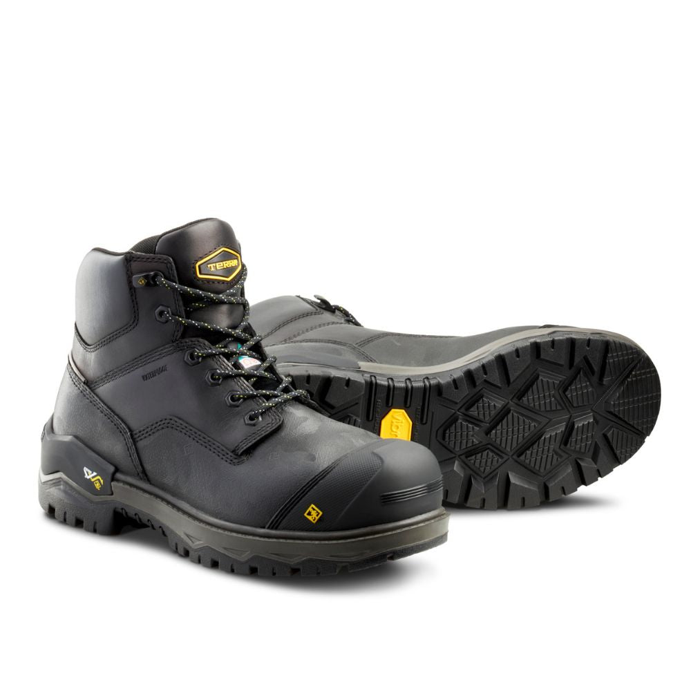 Terra Gantry Men's 6 Composite Toe Work Safety CSA Boot TR0A4T8VBLK - Black Steel Toe Work Boots for Construction, Warehouse & Industrial Safety | OSHA Approved
