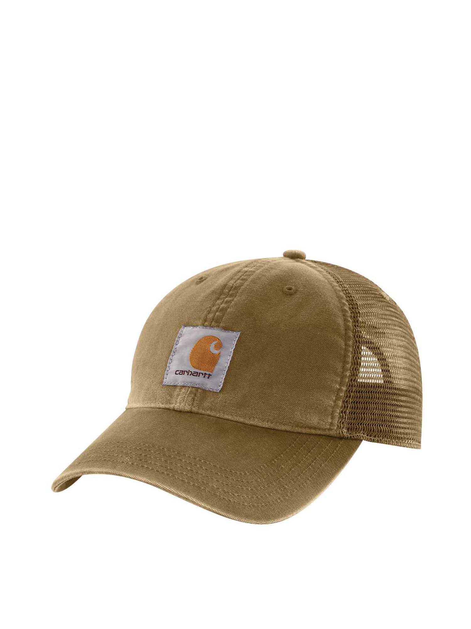 Carhartt Odessa Mesh Trucker Hat in Khaki - Breathable & Stylish Cap for Outdoor Work, Hiking, and Casual Wear