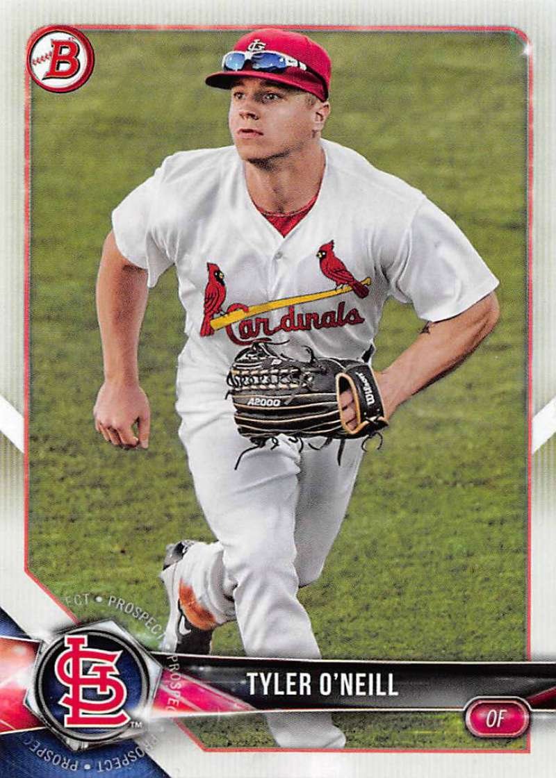 2018 Bowman Prospects #BP15 Tyler O'Neill St. Louis Cardinals Baseball Card - Rookie Card for Collectors, Sports Memorabilia & Investment - Perfect for Display, Trading & Gift Giving