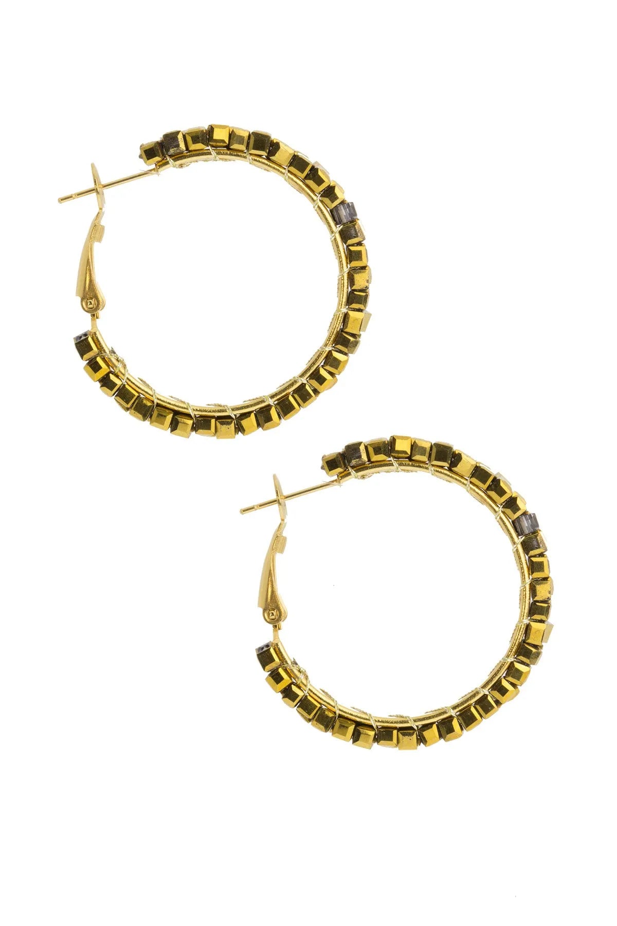 Dainty Beaded Hoop Earrings for Women - Gold & Silver Fashion Jewelry - Perfect for Parties, Weddings & Everyday Wear