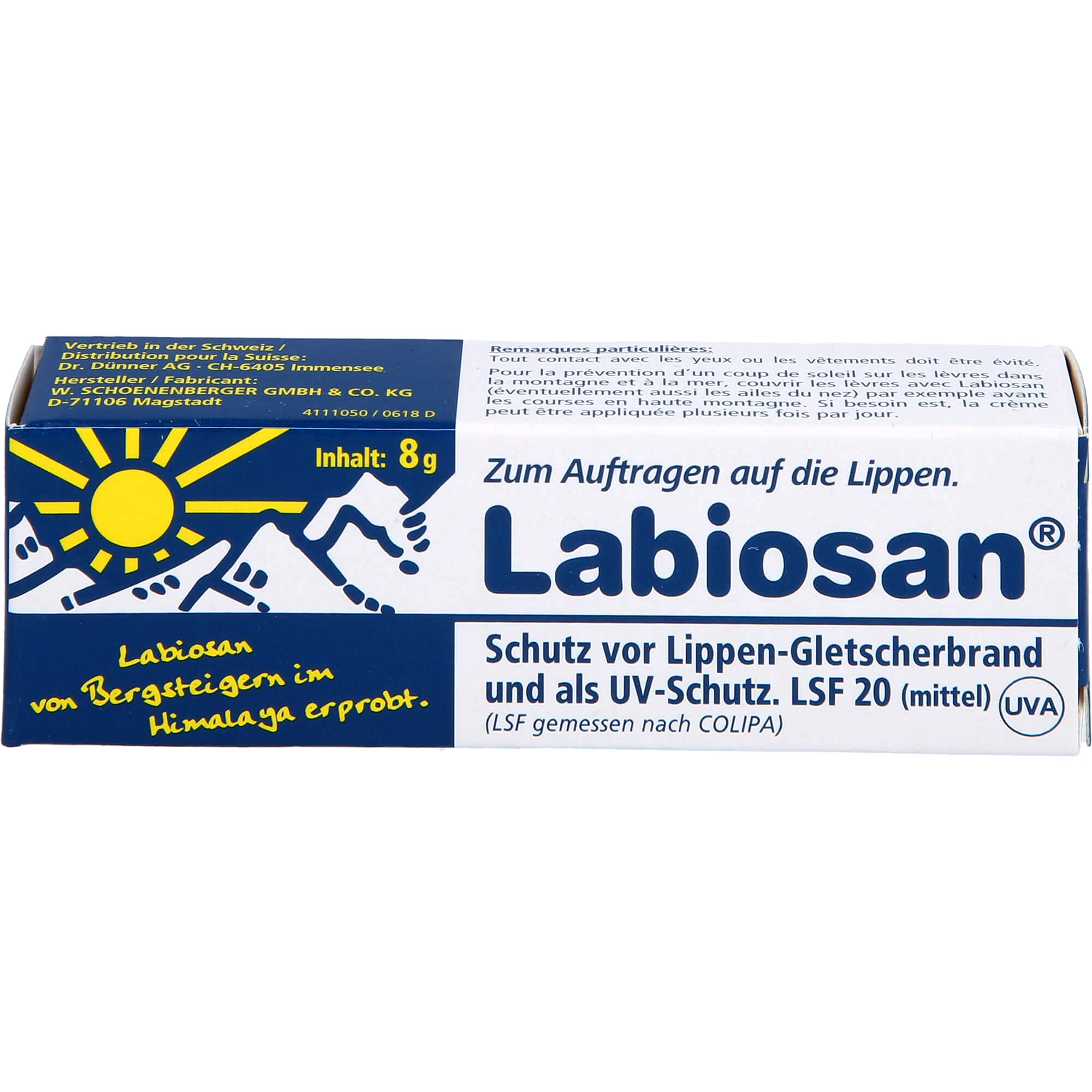 Labiosan Lip Balm Ointment, 8g - Moisturizing & Healing Lip Care for Dry, Chapped Lips - Perfect for Winter, Outdoor Activities & Daily Use