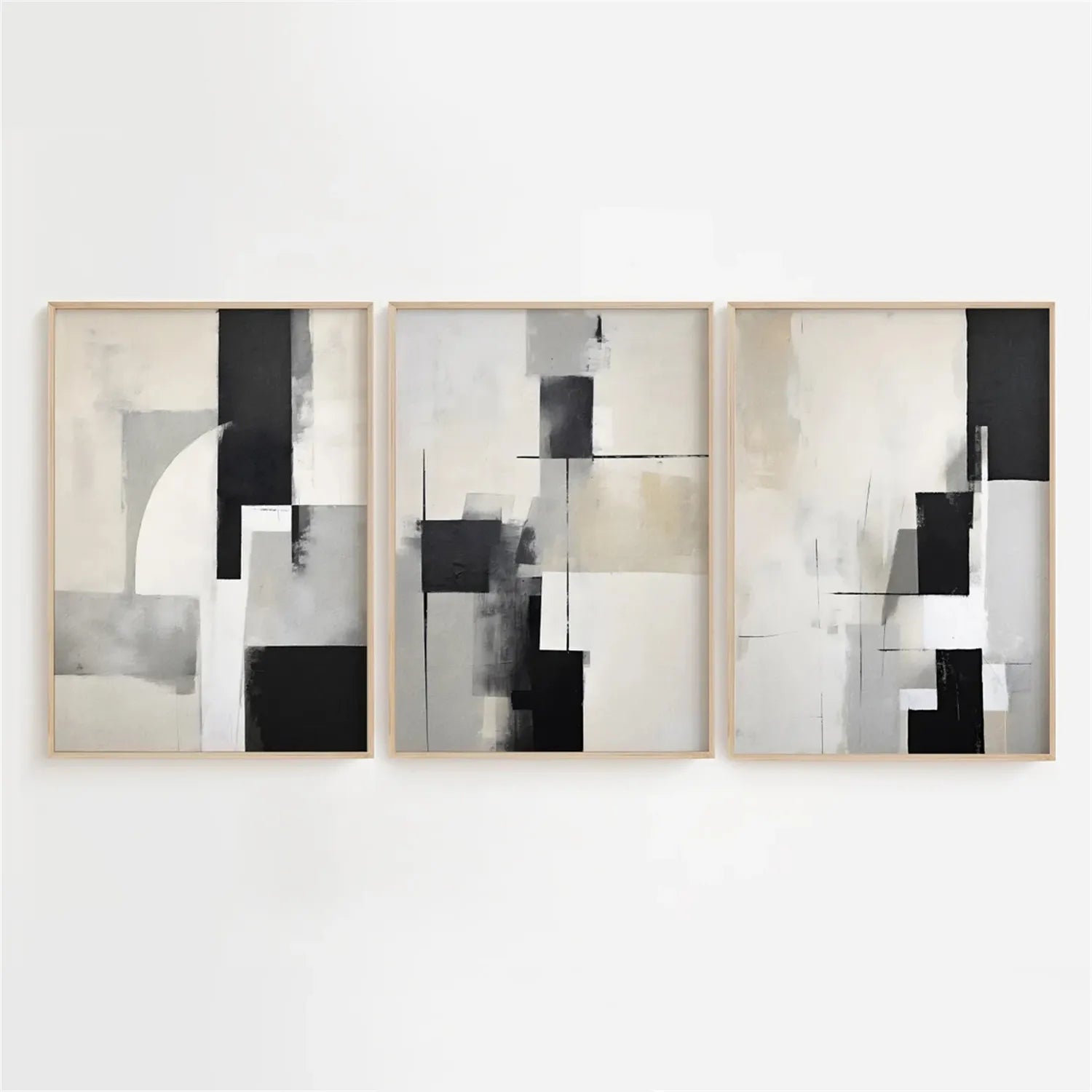 Abstract Painting Set of 3 - Modern Wall Art Canvas Prints #AB215 | Perfect for Living Room, Bedroom & Office Decor