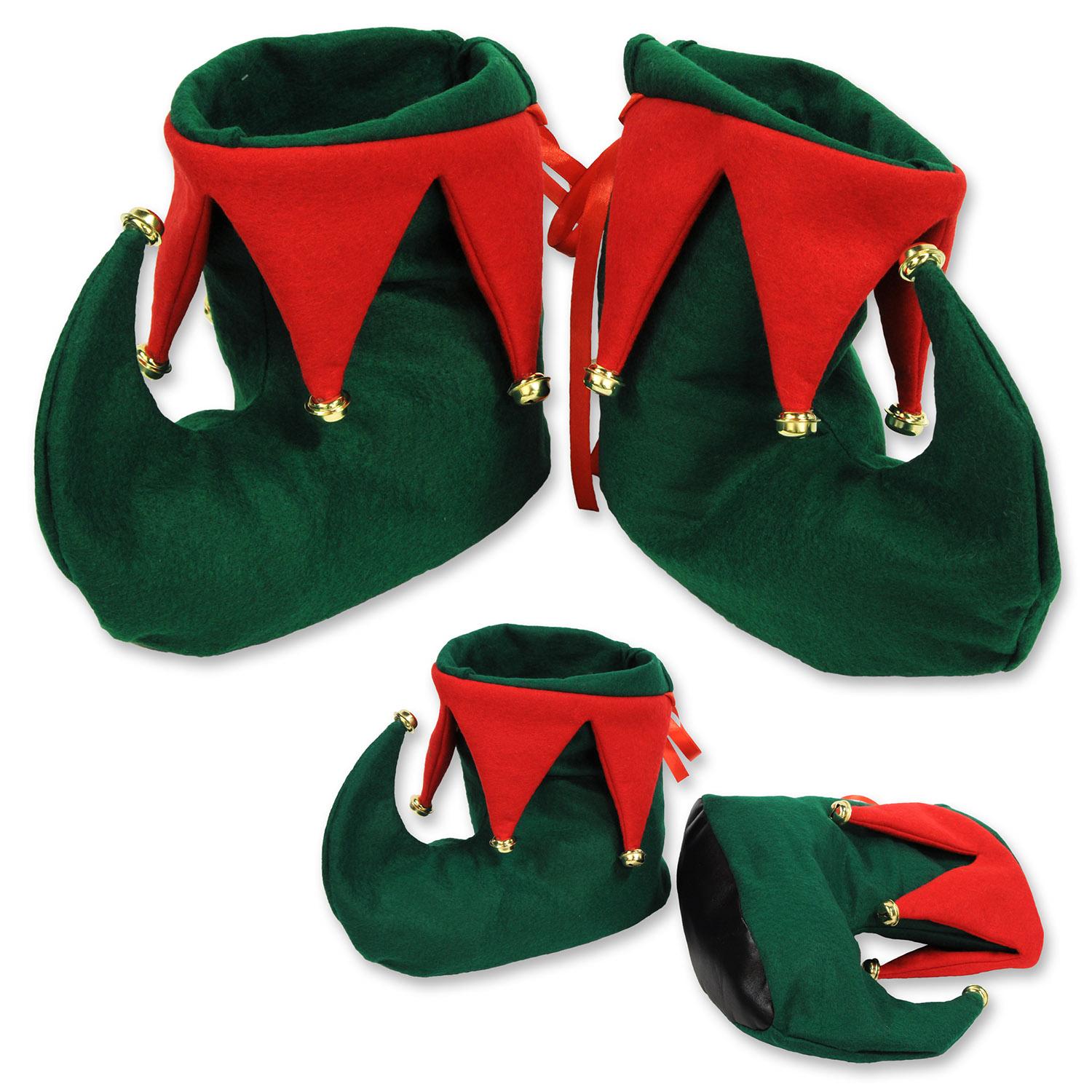 12 Pair Beistle Christmas Elf Boots - Festive Holiday Decor for Parties, Tree Skirts & DIY Crafts - Perfect for Xmas, Halloween & Costume Events