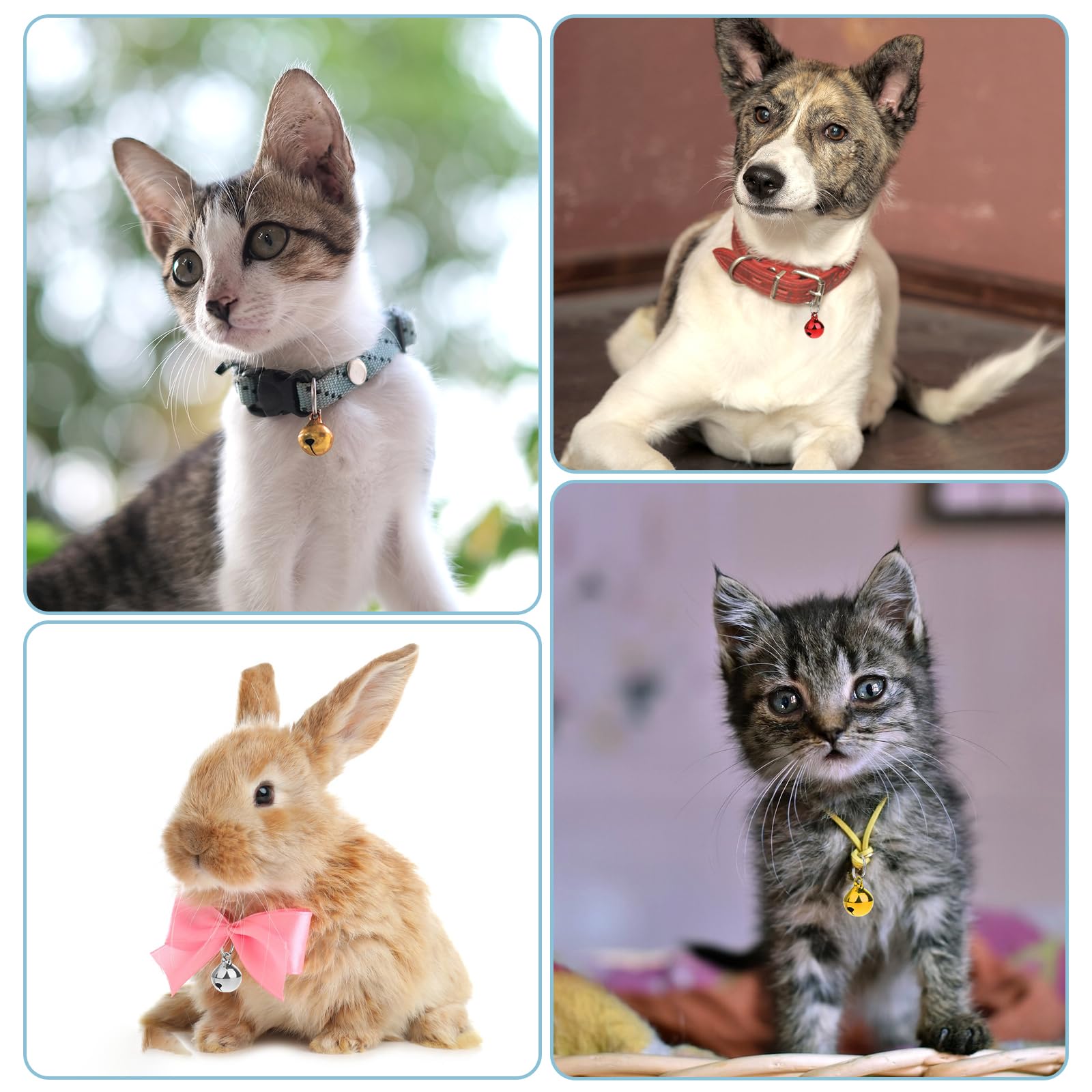 Mozeat 24pcs Pet Collar Bells for Cats & Dogs - Training & Party Decor