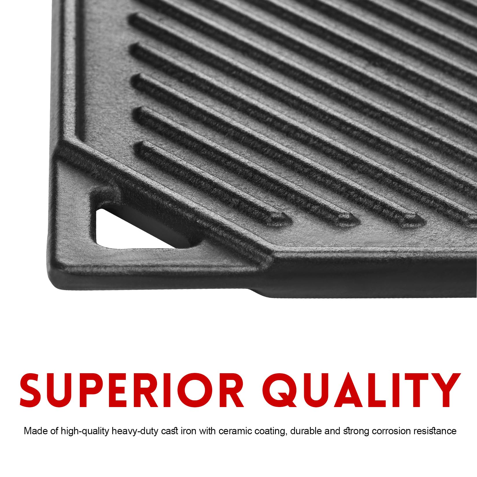 GGC Reversible Cast Iron Griddle - 16.5