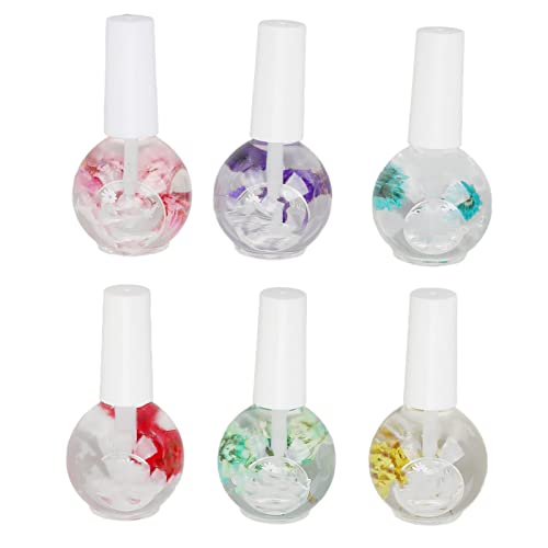 Nail Cuticle Oil for Repair & Care - 6Pcs Scented Moisturizing Treatment (15ml) | Softens Dry Cuticles & Strengthens Nails | Perfect for Manicures, Pedicures & At-Home Nail Care