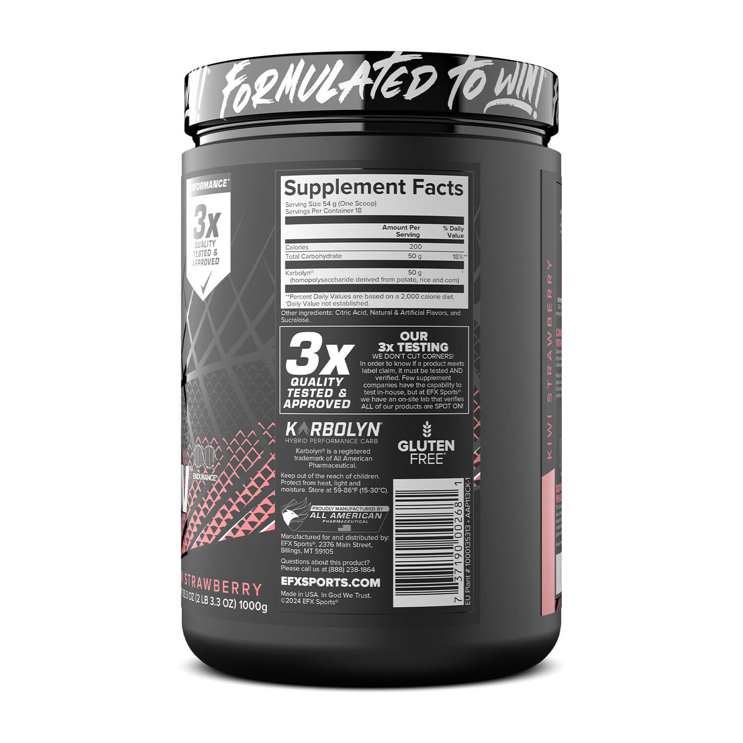 EFX Sports Karbolyn Fuel - Premium Carb Supplement for Workout & Endurance - Pre & Post Workout Energy Booster for Athletes & Fitness Enthusiasts