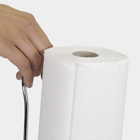 Stainless Steel Free Standing Kitchen Paper Towel Holder - Perfect for Countertop, Pantry, and Restaurant Use