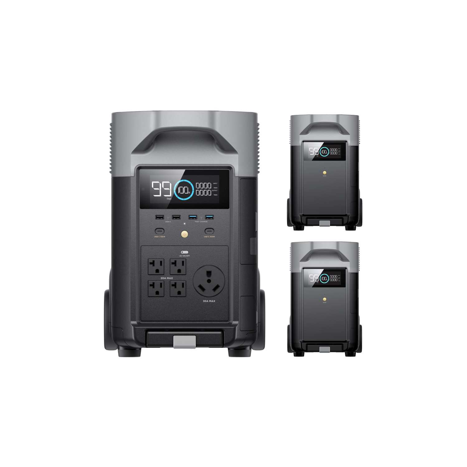 EcoFlow DELTA Pro Portable Power Station + Smart Extra Battery for Home Backup, Camping & Outdoor Adventures - 3600Wh Solar Generator with Fast Charging