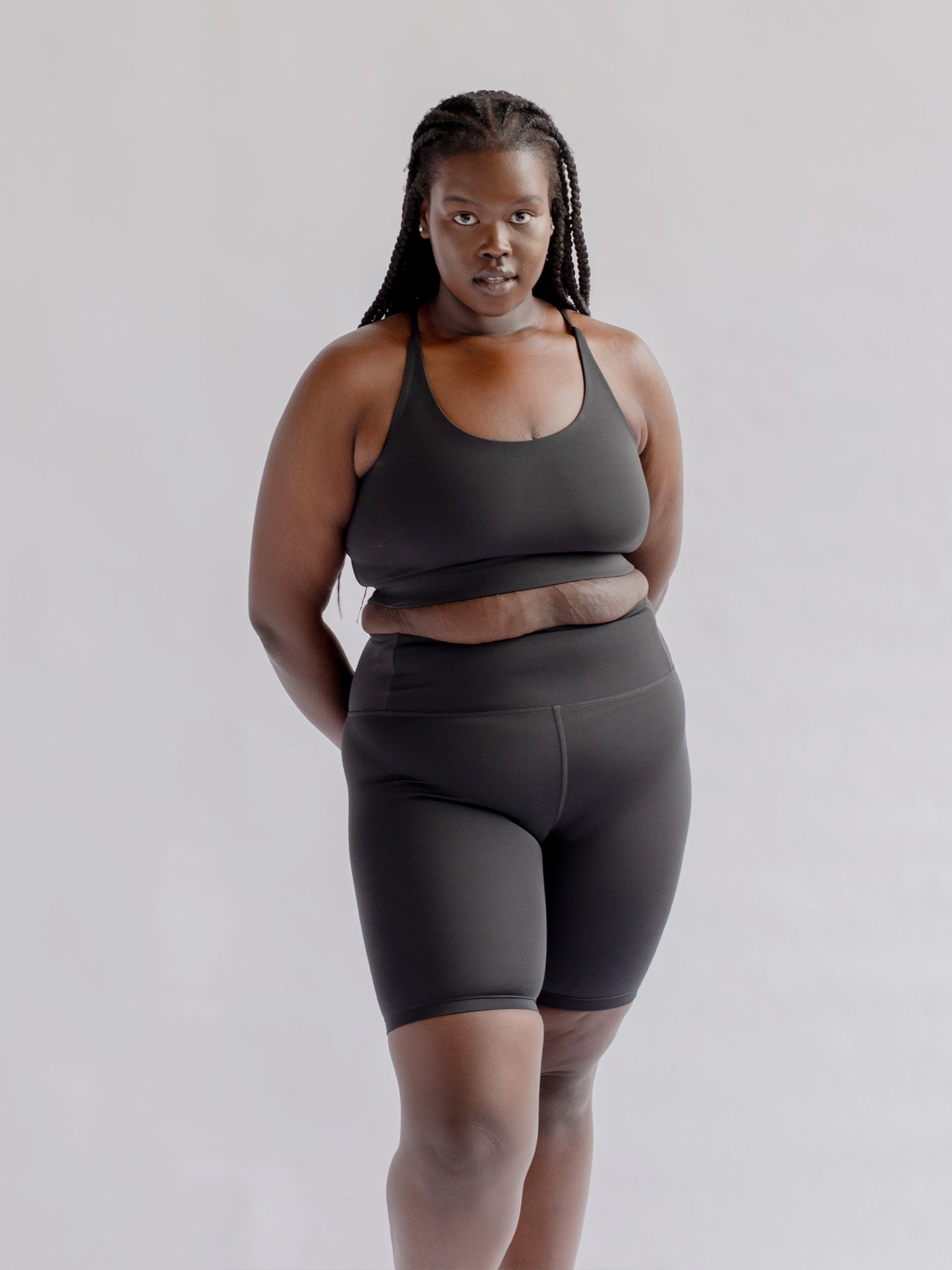 Girlfriend Collective Float High Rise Shorts - Black | Women's Workout & Lounge Shorts for Yoga, Running & Relaxing
