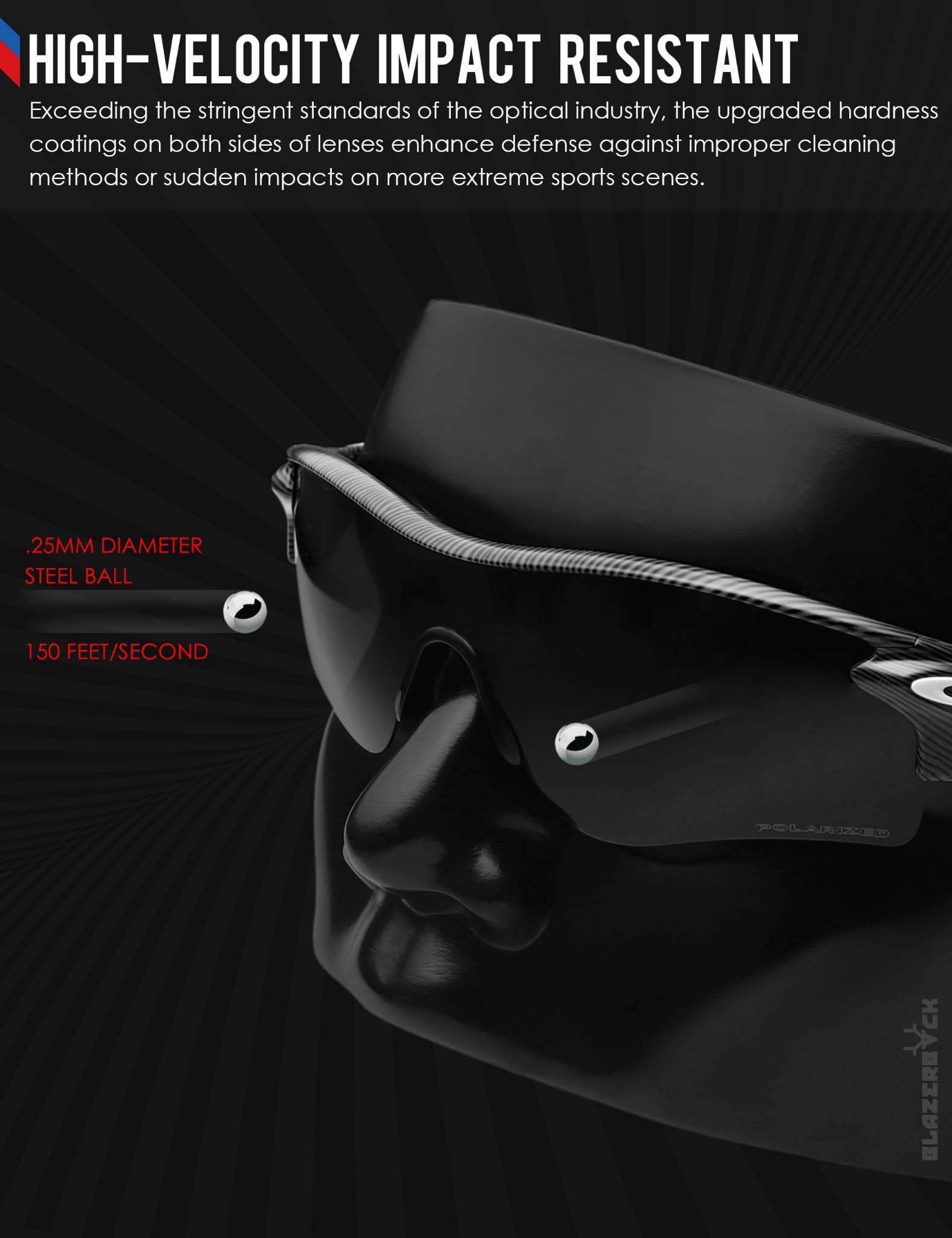 BLAZERBUCK Polarized Replacement Lenses for Oakley Monster Dog Sunglasses - Anti-Salt, Anti-Glare & UV Protection - Perfect for Beach, Fishing & Outdoor Sports