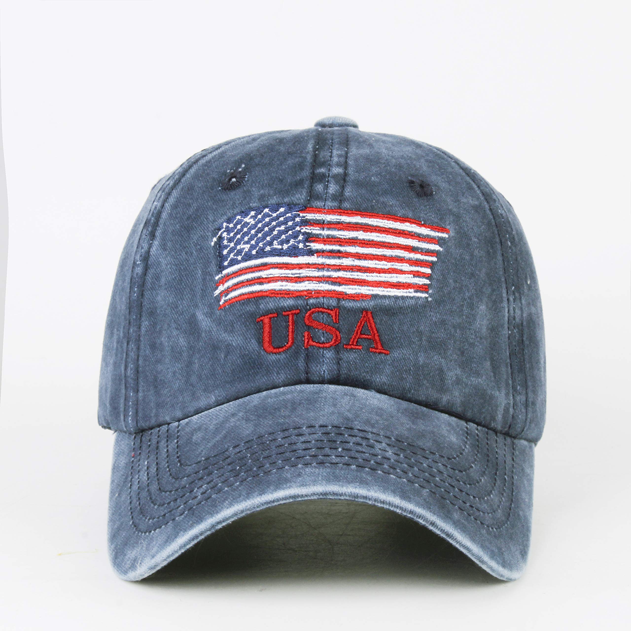 American Flag Baseball Cap for Men & Women - Adjustable USA Patriotic Trucker Snapback Hat for Outdoor Activities, Sports & Casual Wear
