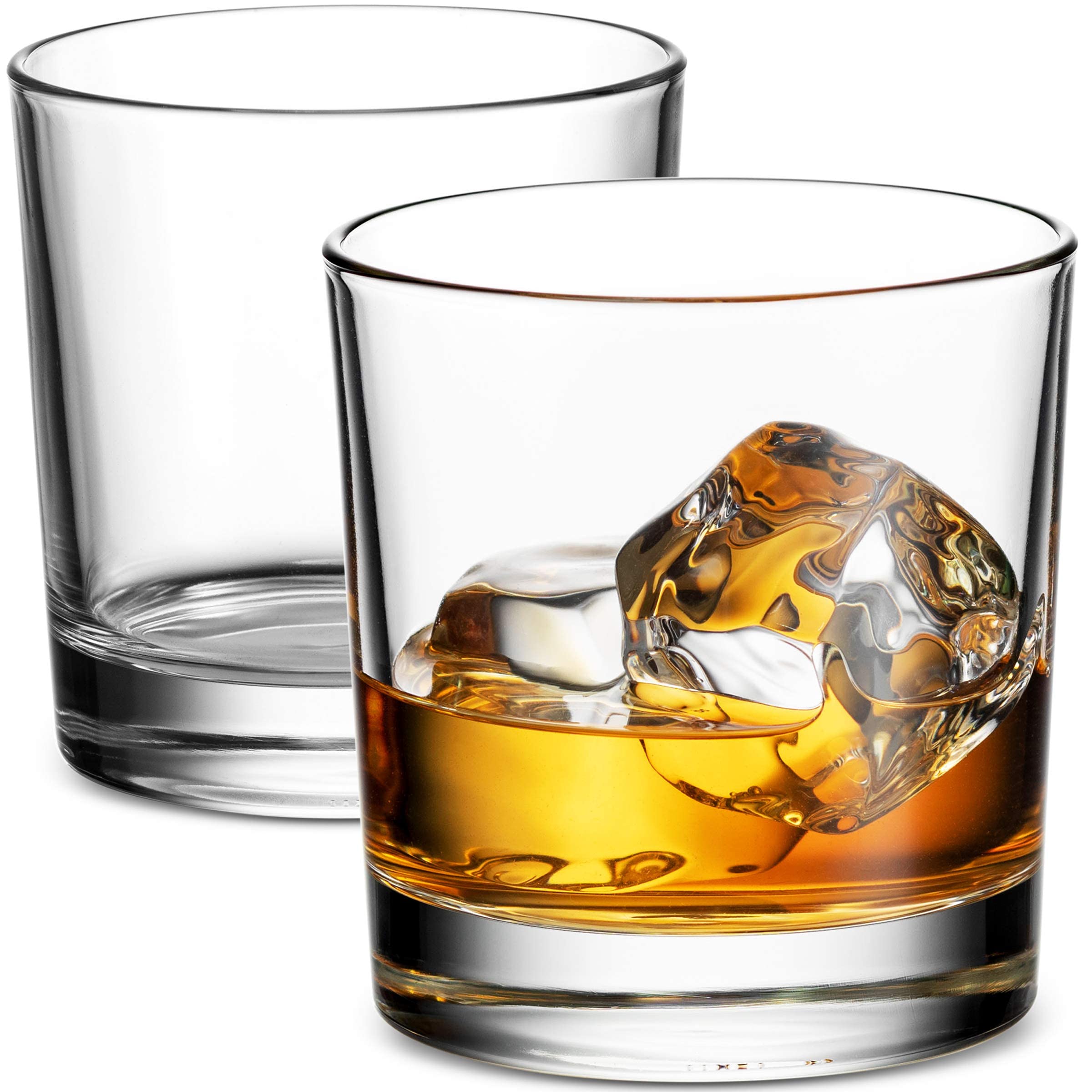 Godinger Old Fashioned Whiskey Glasses Set of 4 - Italian Made Crystal Drinking Glasses for Bourbon, Scotch & Cocktails - Perfect Whiskey Gift Set for Men & Home Bar Accessories