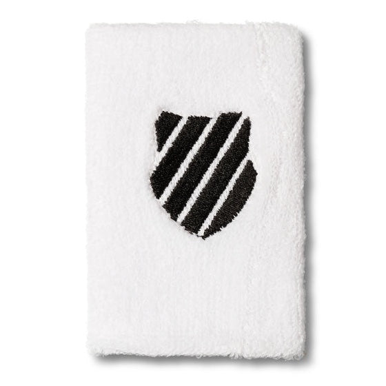 K Swiss Large White Wristbands for Men & Women - Breathable Sports Wristbands for Tennis, Basketball, Gym & Workout