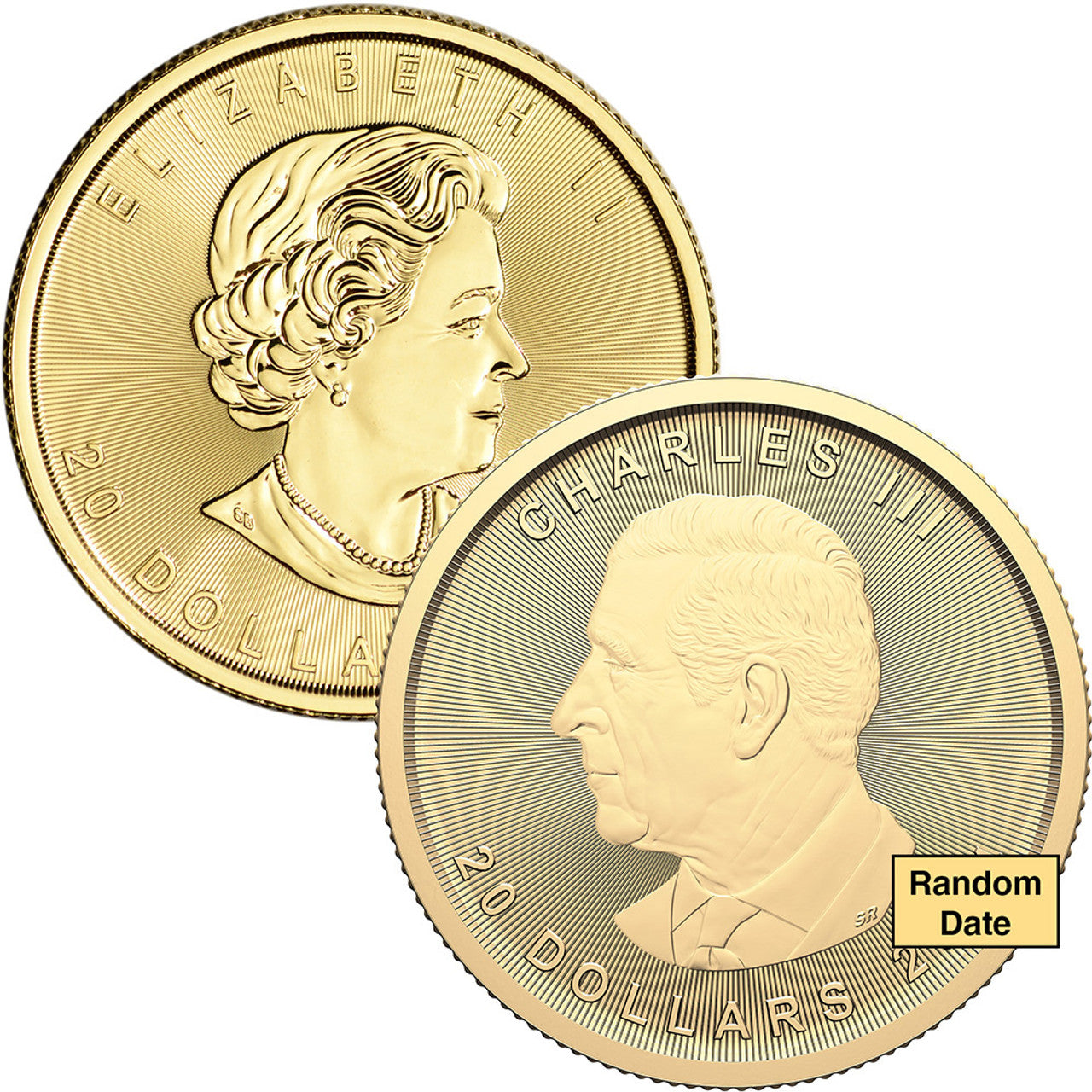 1/2OZ Canadian Maple Leaf Coin Necklace - 14k Yellow Gold Rope Bezel Pendant - Perfect for Gifts, Jewelry Collectors & Everyday Wear
