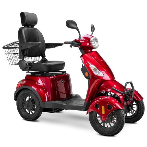 Premium Full Size 4 Wheel Mobility Scooter for Adults - Lightweight Electric Wheelchair with Long Battery Life - Ideal for Outdoor Travel, Shopping & Daily Mobility Assistance