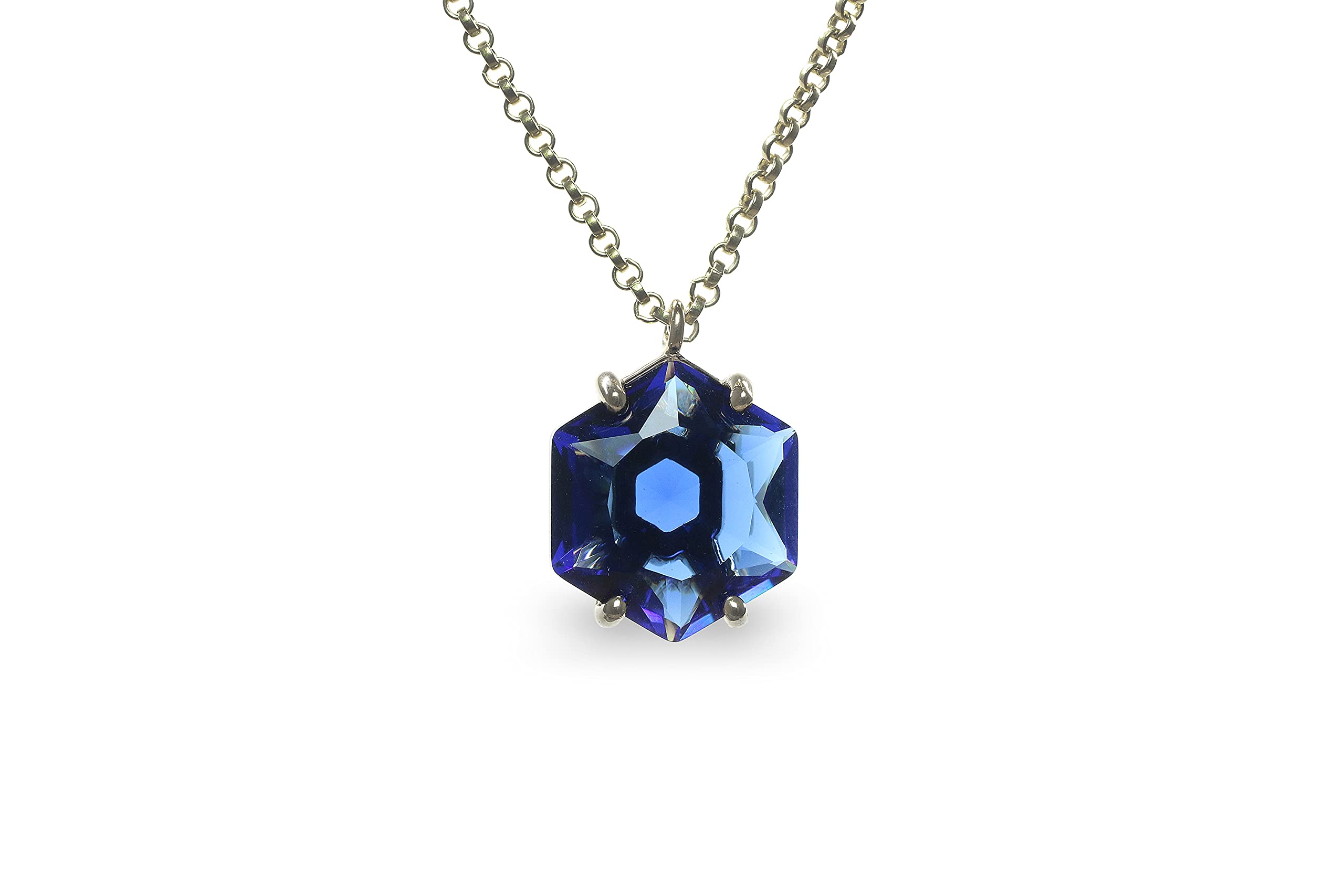 Artisan Sapphire Necklace for Women - September Birthstone Jewelry - Elegant Statement Necklace for Gifts & Special Occasions