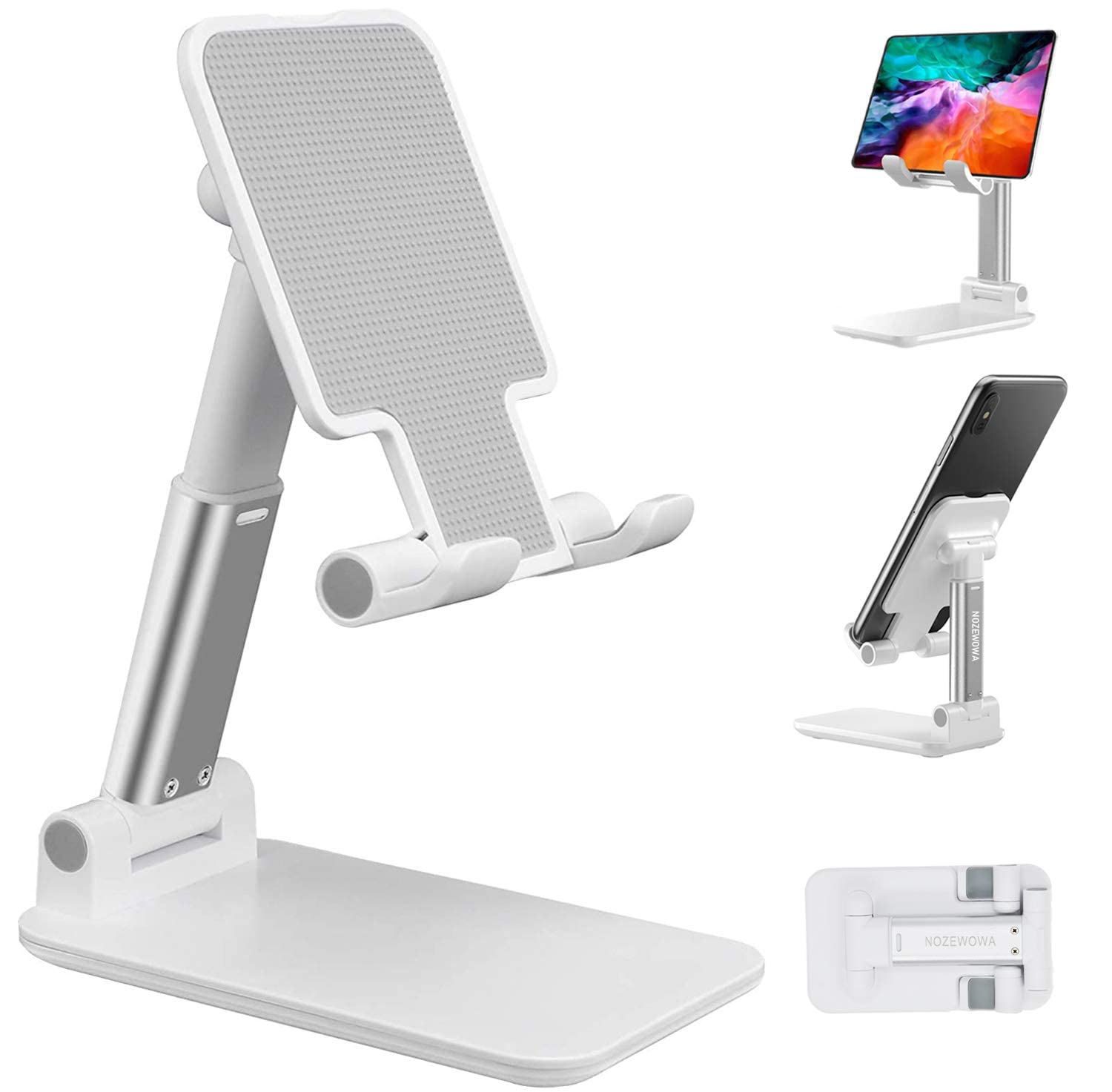 Adjustable Foldable Phone Stand for Desk - Compatible with iPhone 16/15/14 - Perfect for Work & Video Calls