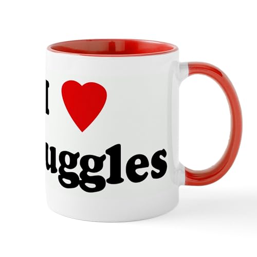 White/Red Inside - I Love Snuggles Mug