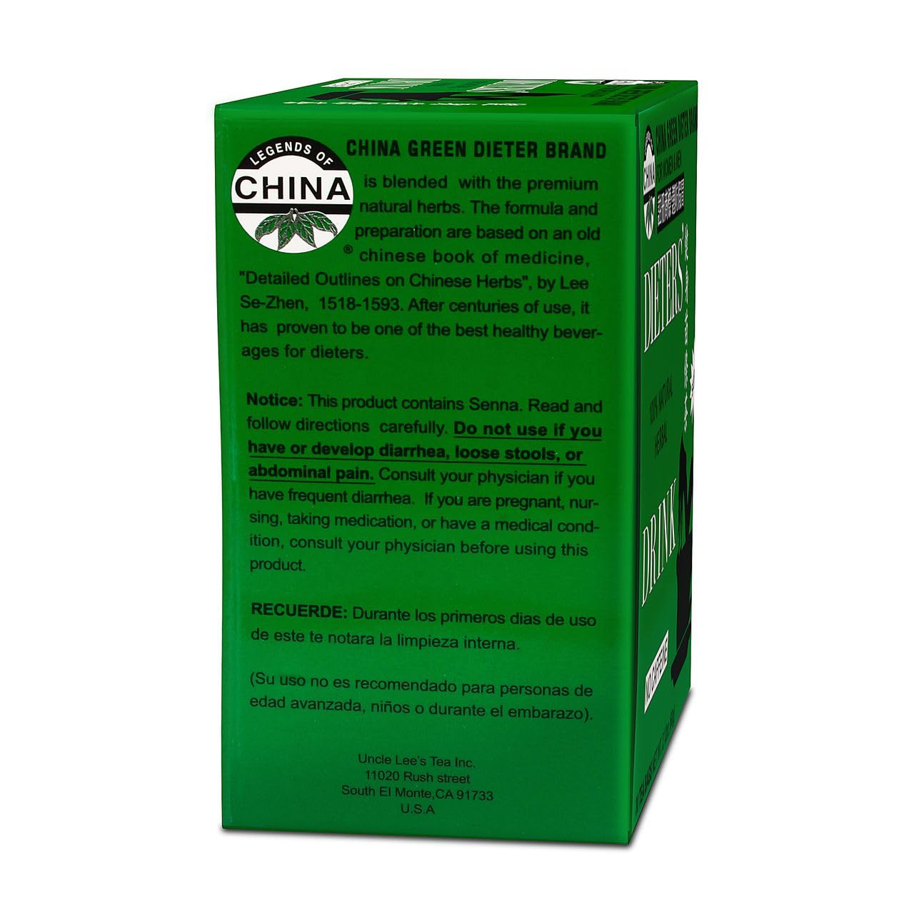 Uncle Lee's Herbal Detox Tea with Senna Leaf - Natural Laxative, Weight Management Support, Caffeine-Free Tea Bags - 90 Count (3 Packs of 30) - Perfect for Cleansing, Digestion & Wellness Routine